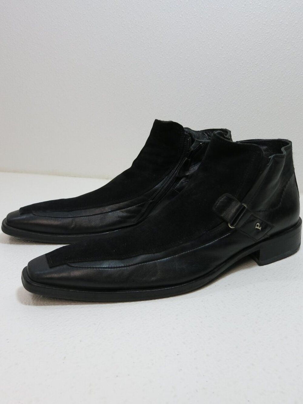 Andrea Pagliarini Leather Long Toe Formal Dress Boots Footwear Shoes Sz 41.5